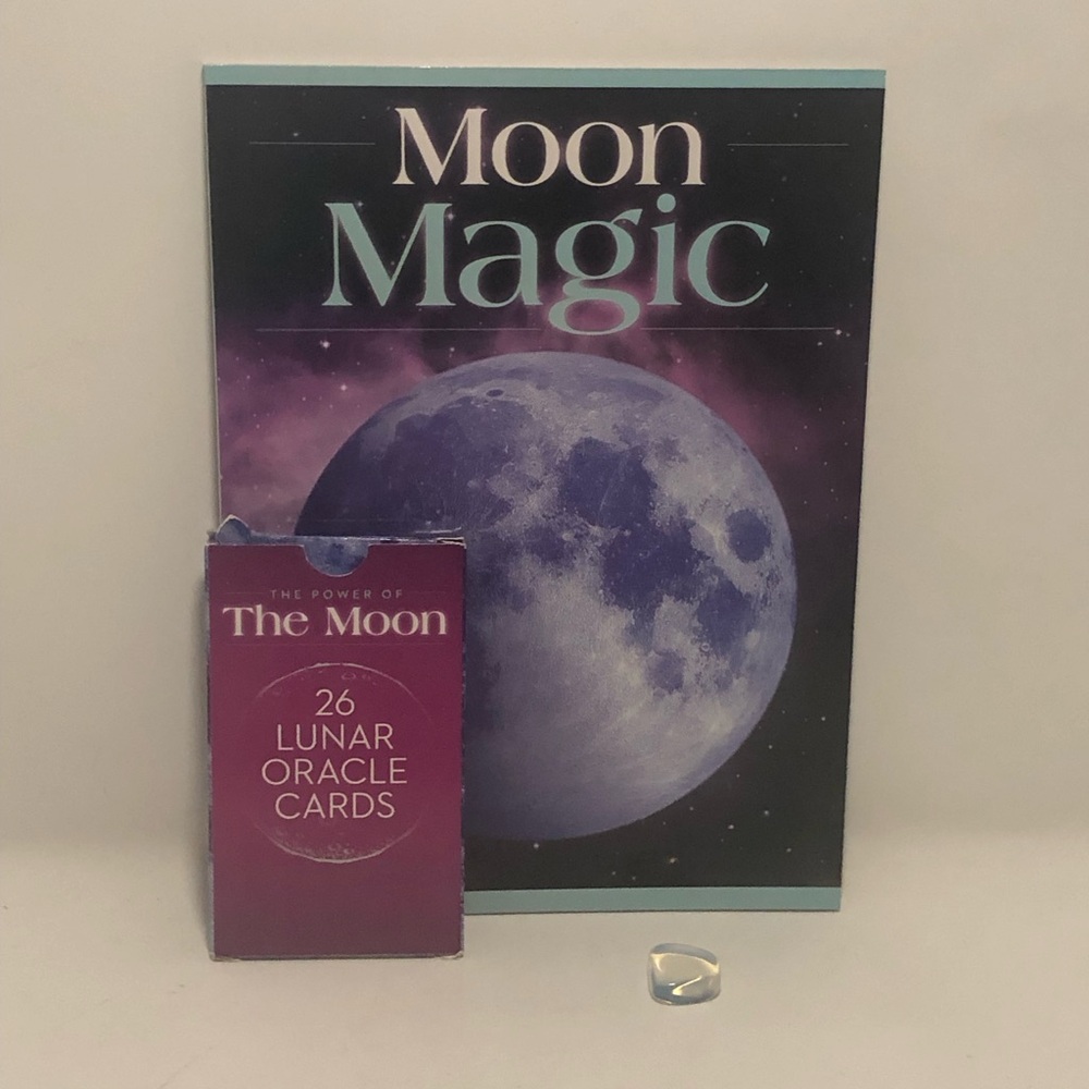 Moon Magic Lunar Oracle Cards - Book, Card Deck and Crystal Set